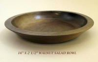 Walnut wooden salad bowl