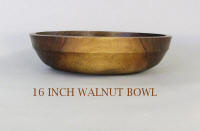 Wooden walnut bowl made for food serving