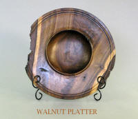 Decorative Walnut Wood Platter
