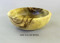 Ash wooden salad bowl