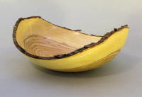 Honey Locust wooden bowl with natural edge