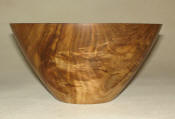Wood turned walnut bowl