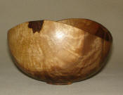 Decorative walnut wood bowl