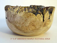 Birdseye Maple Wood Bowl
