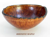 Birdseye maple wooden bowl