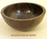 Walnut salad bowl wood turned